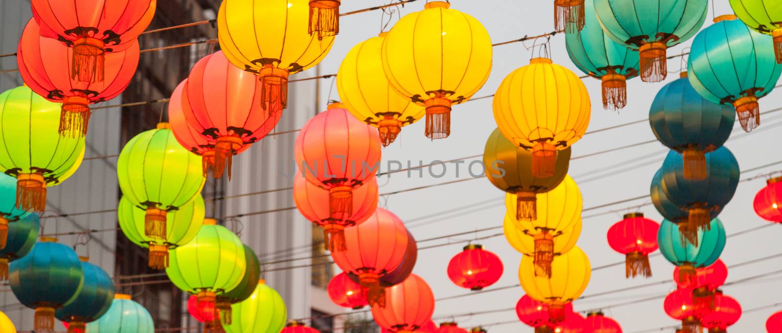 Lamps lantern lanterns to celebrate the Chinese New Year. Lamp colorful variety of colors.