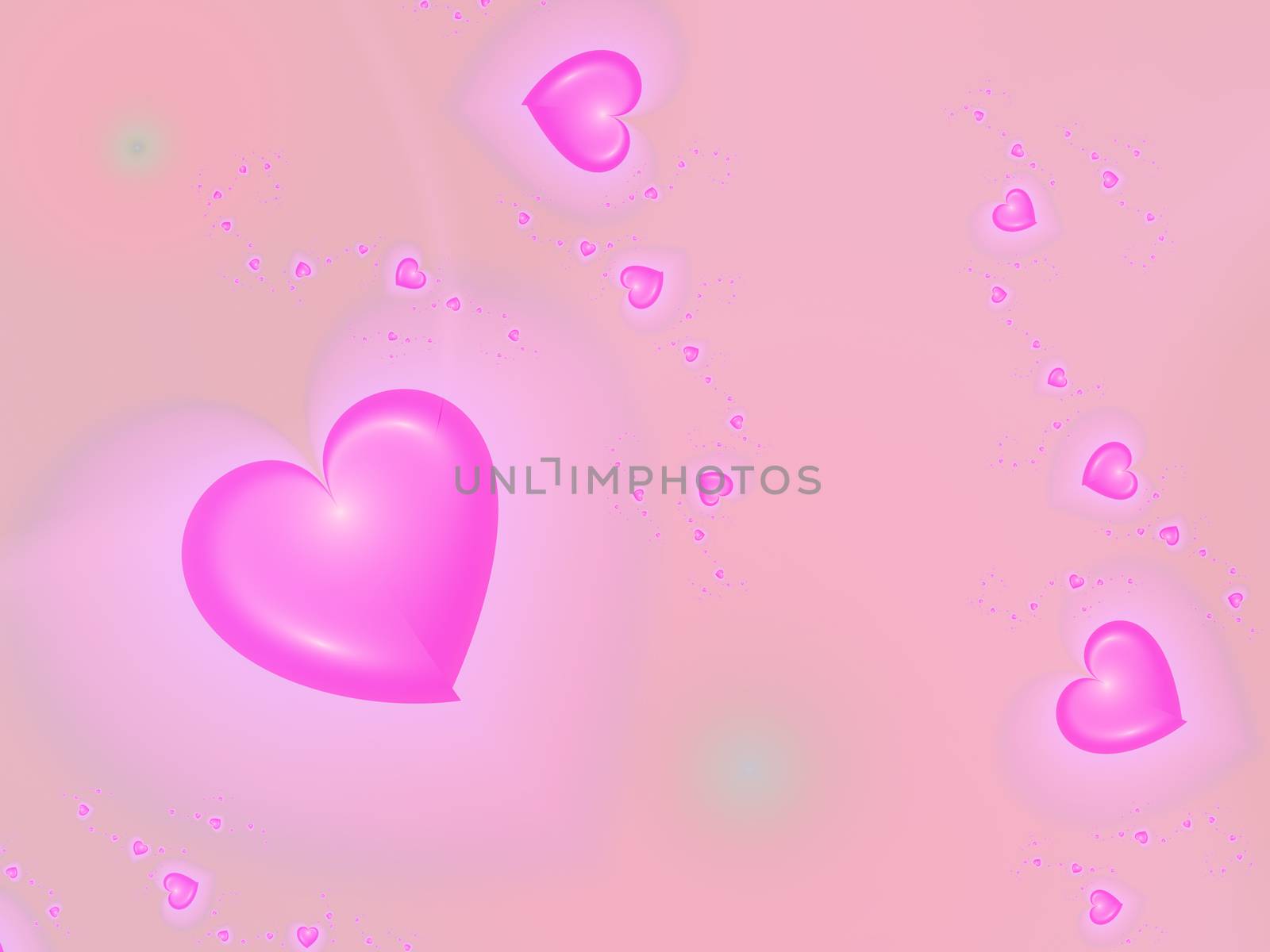 beautiful red background with pink hearts