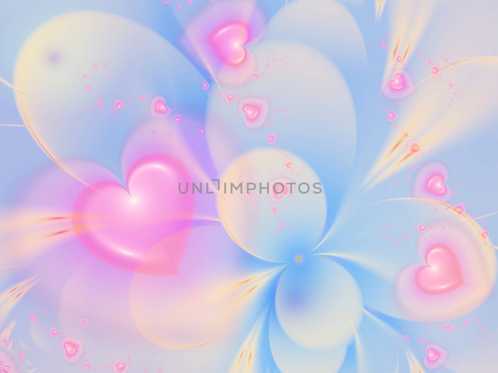 beautiful background with hearts