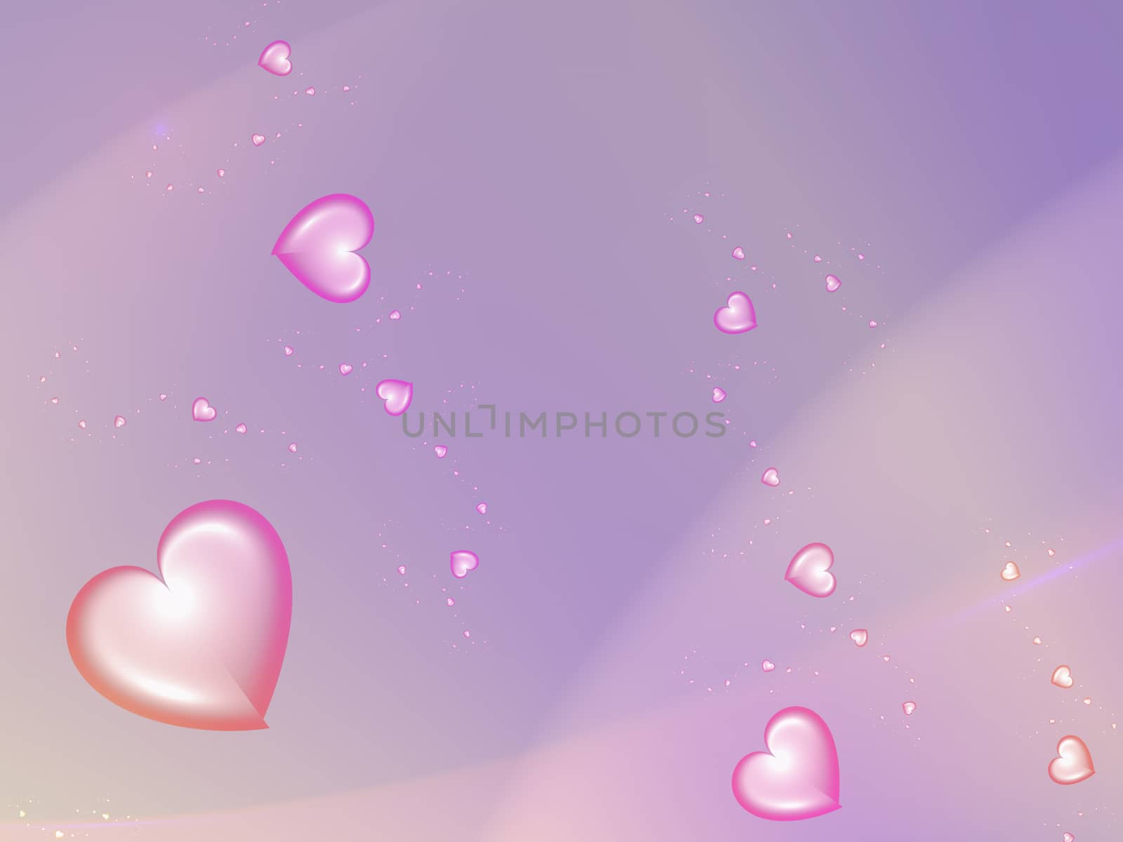 beautiful purple background with hearts