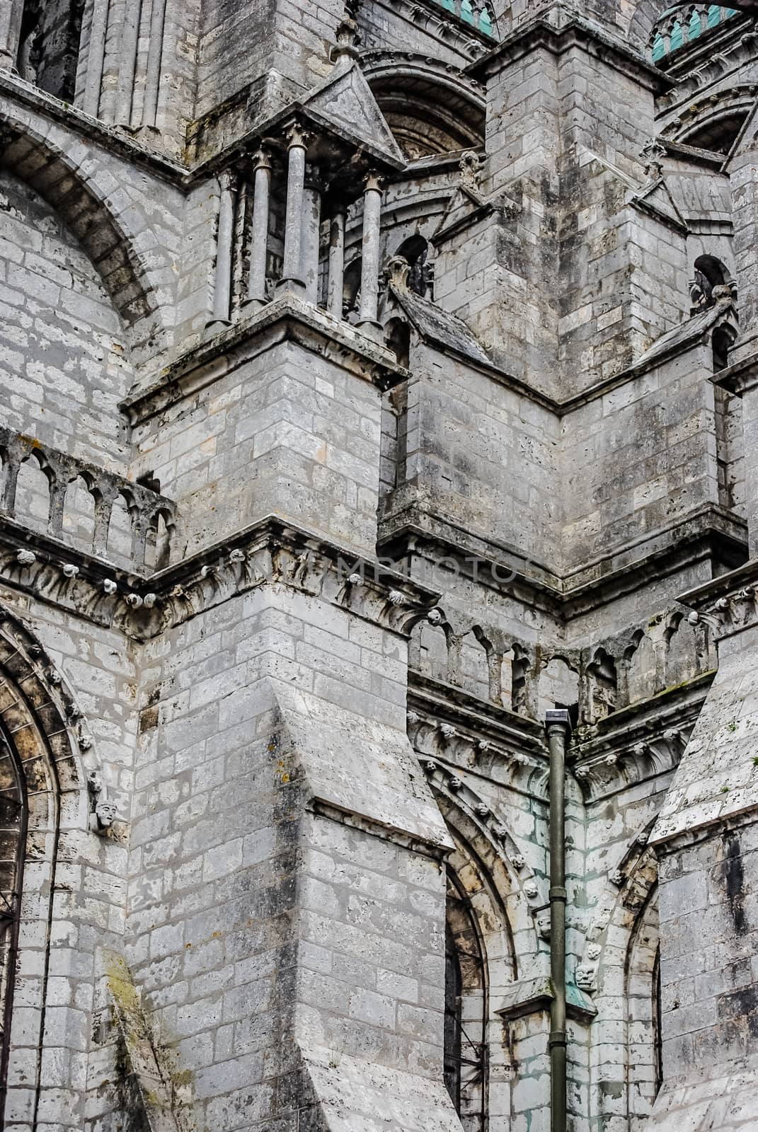 sophisticated stone structure in gothic style, background