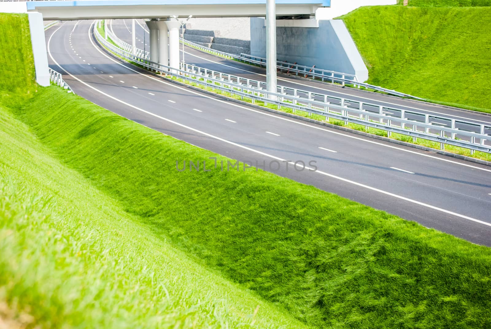 new road under bridge