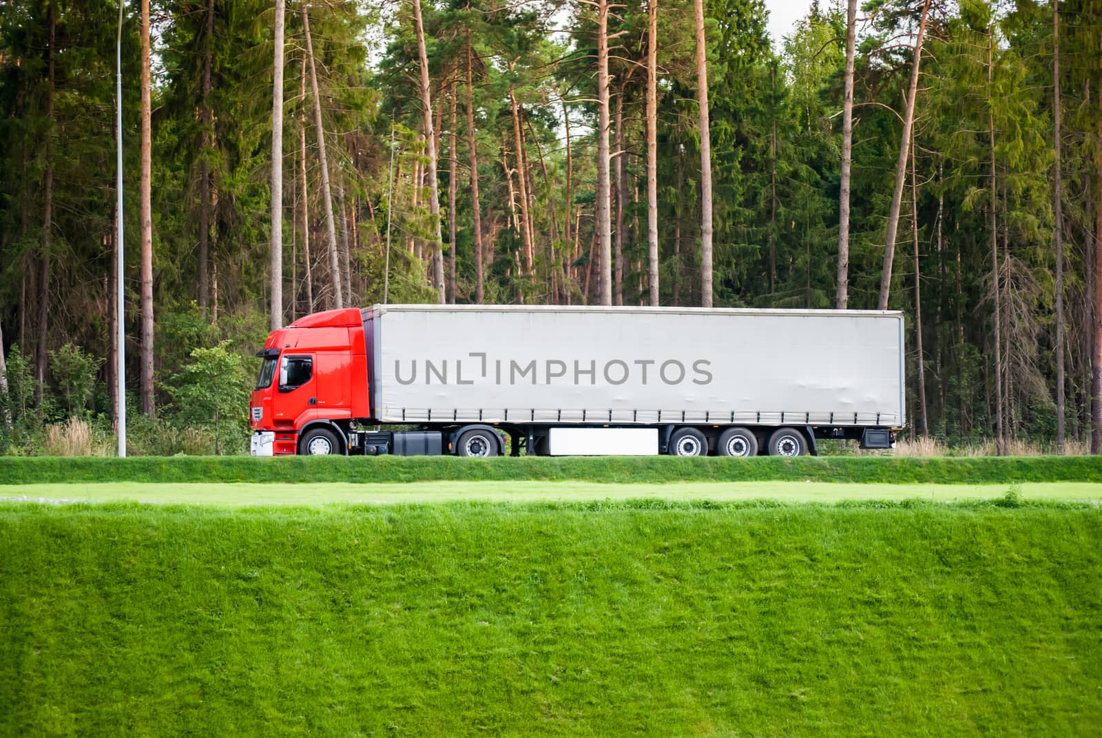 Beautiful photo of big truck on highway