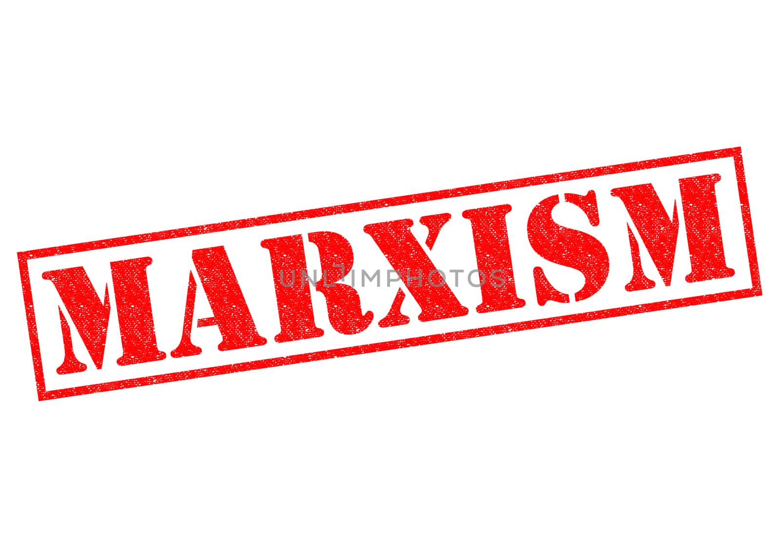 MARXISM red Rubber Stamp over a white background.