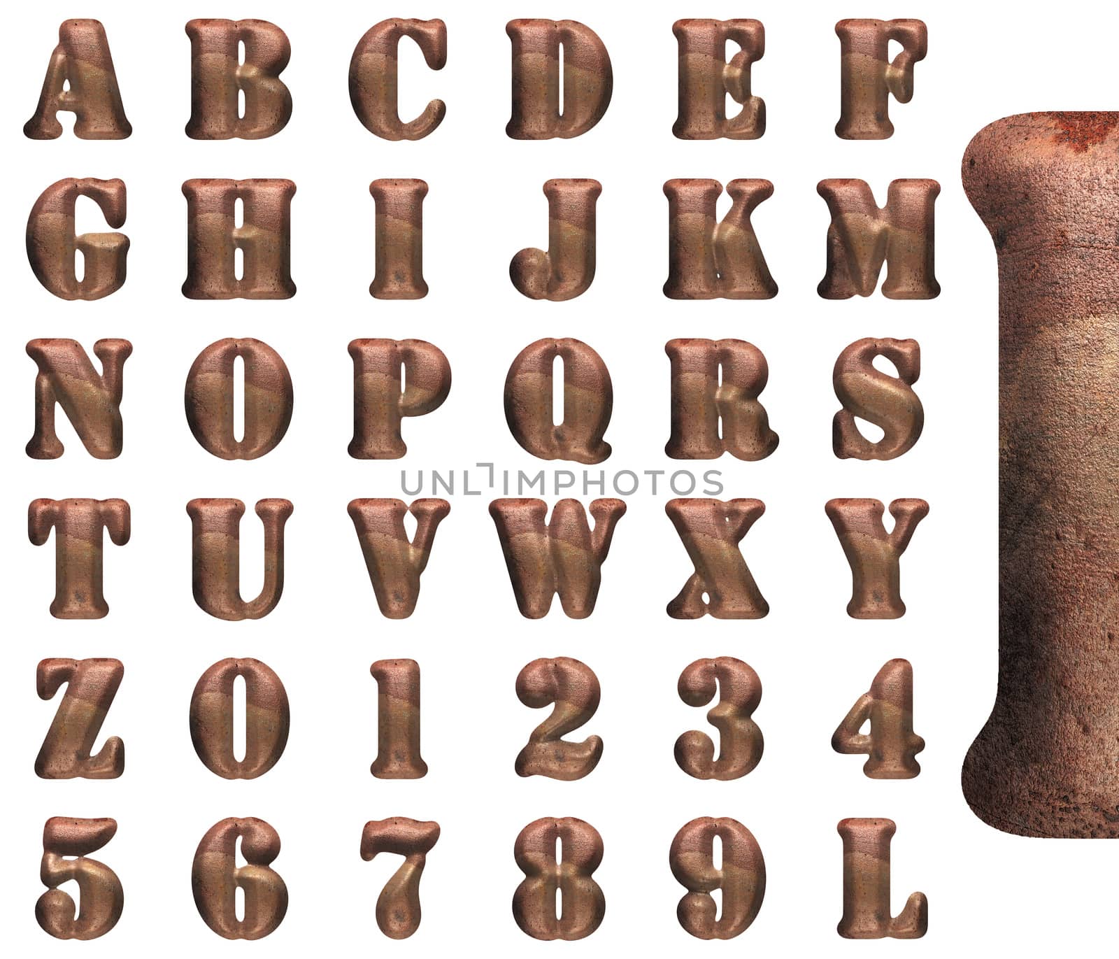 old metal alphabet