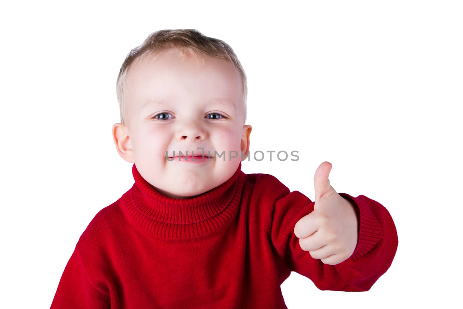 Happy boy - Stock photos. Isolated on white background