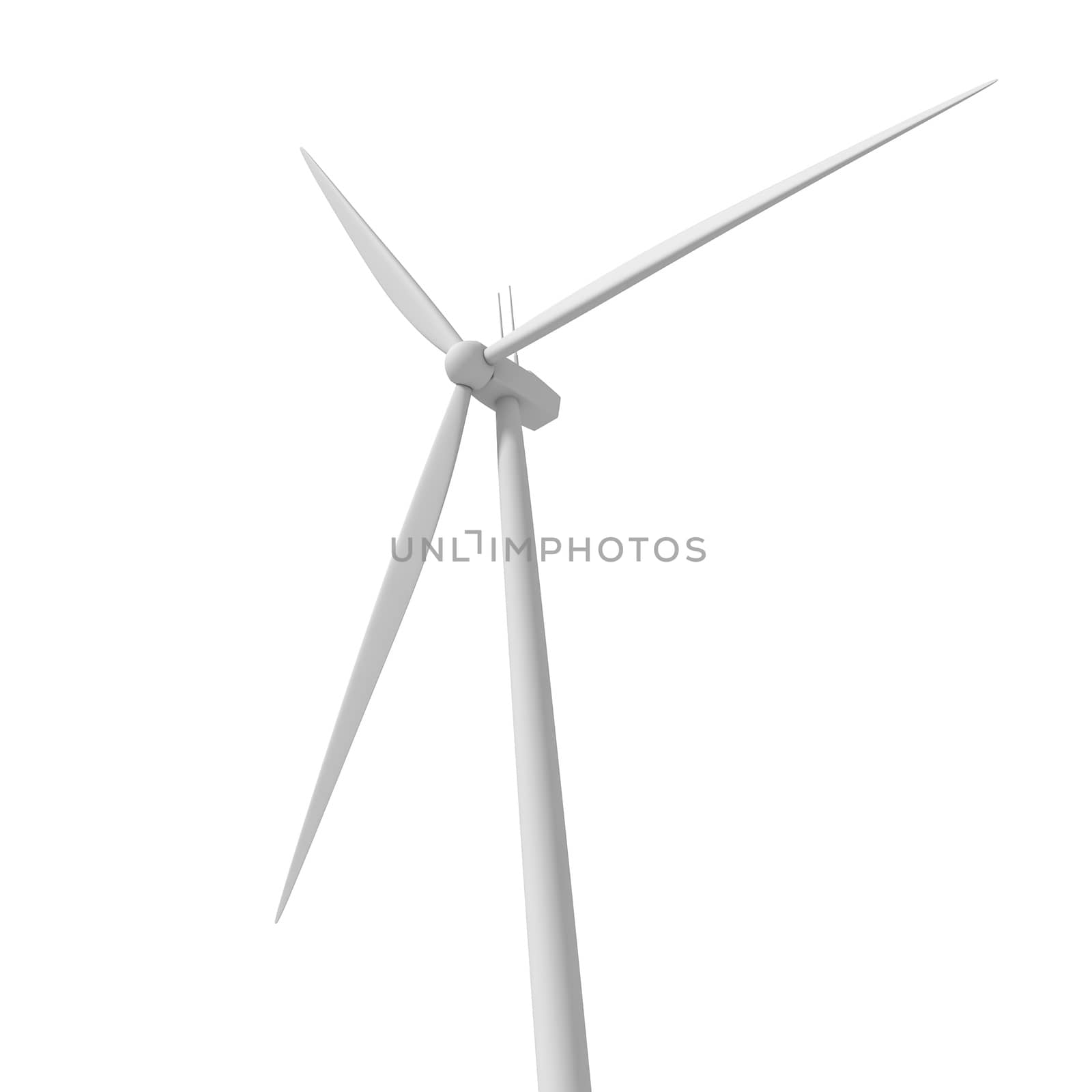 An image of a windmill isolated on white