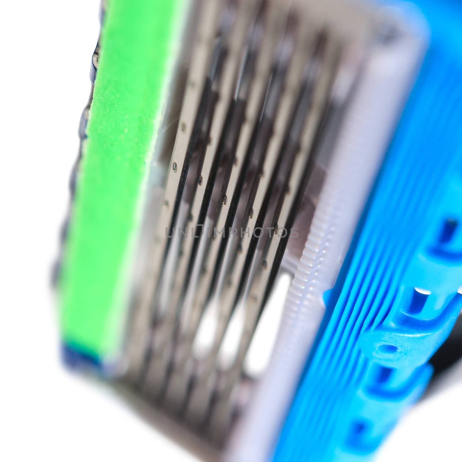 Sharp steel blades of cartridge for safety disposable shaving razor