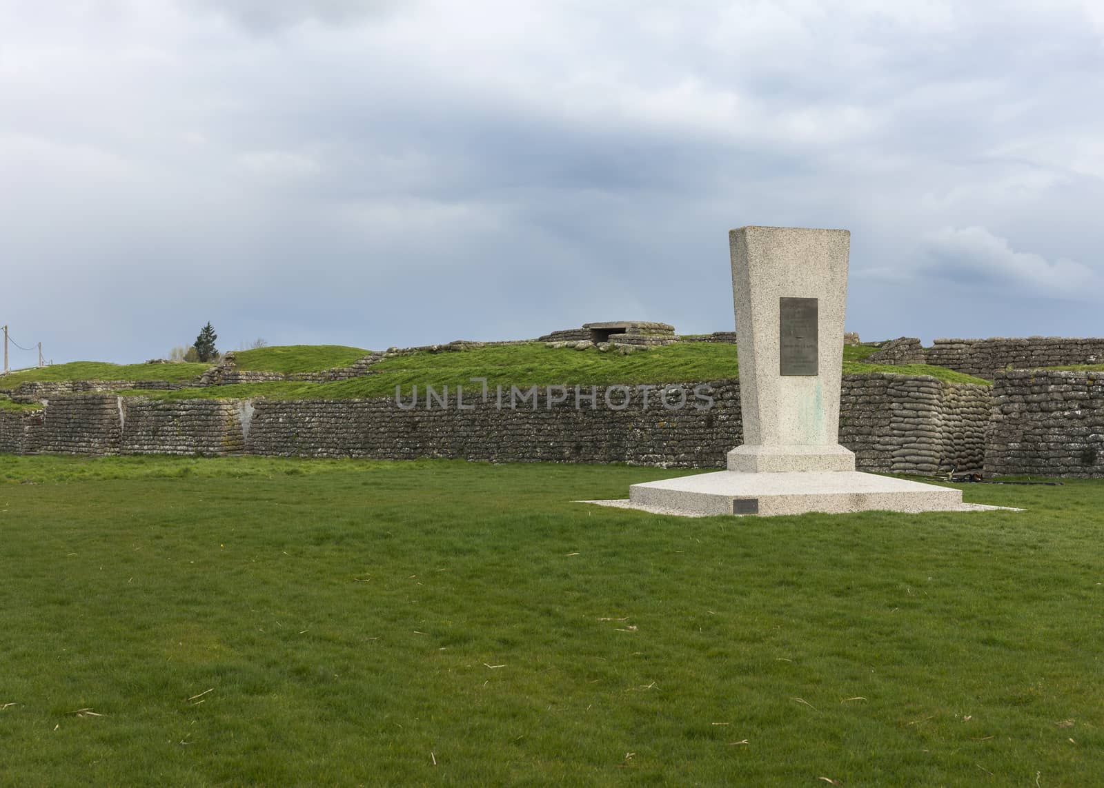 Monument at World War I trenches near Diksmuide, Flanders, Belgi by Claudine