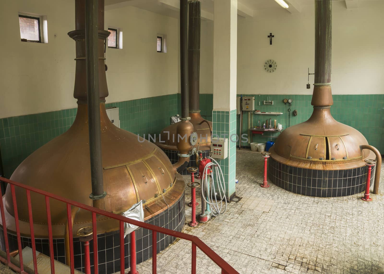 Lower level of brew house at Brewery 'Het Sas' in Boezinge, Belg by Claudine