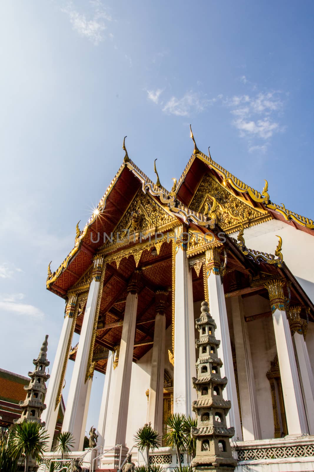 Wat Suthat Thep Wararam in Bangkok - thailand by kannapon