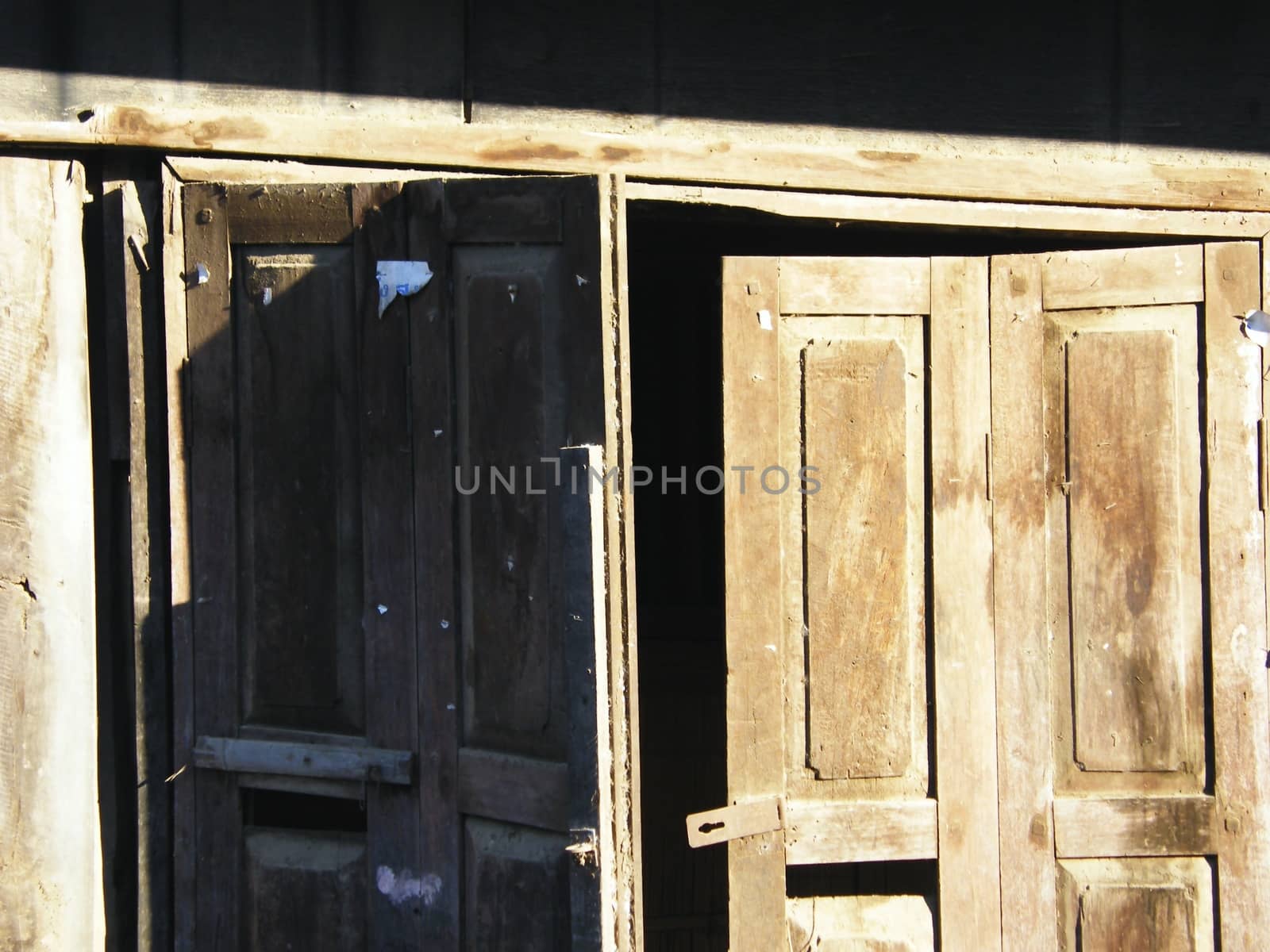 old wooden window,up country of Thailand