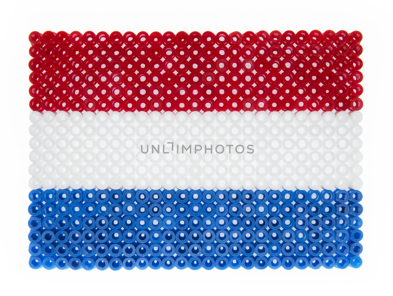 Dutch Flag made of plastic pearls