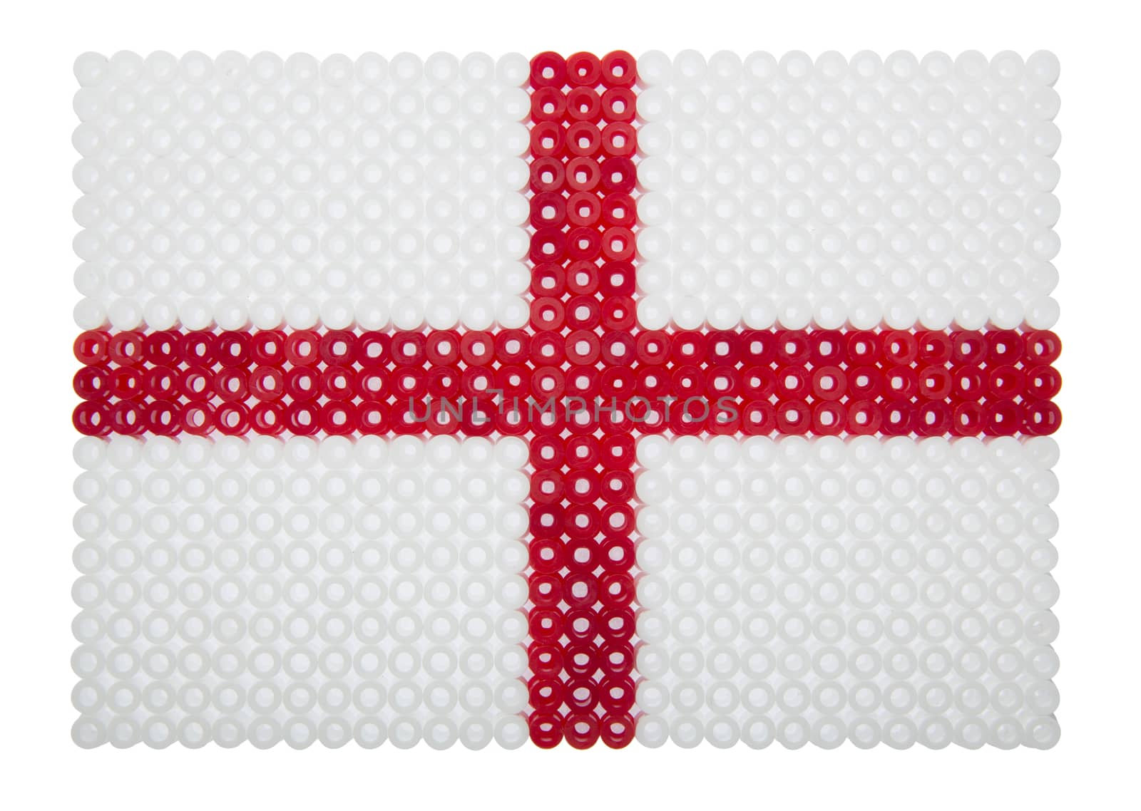 English Flag made of plastic pearls