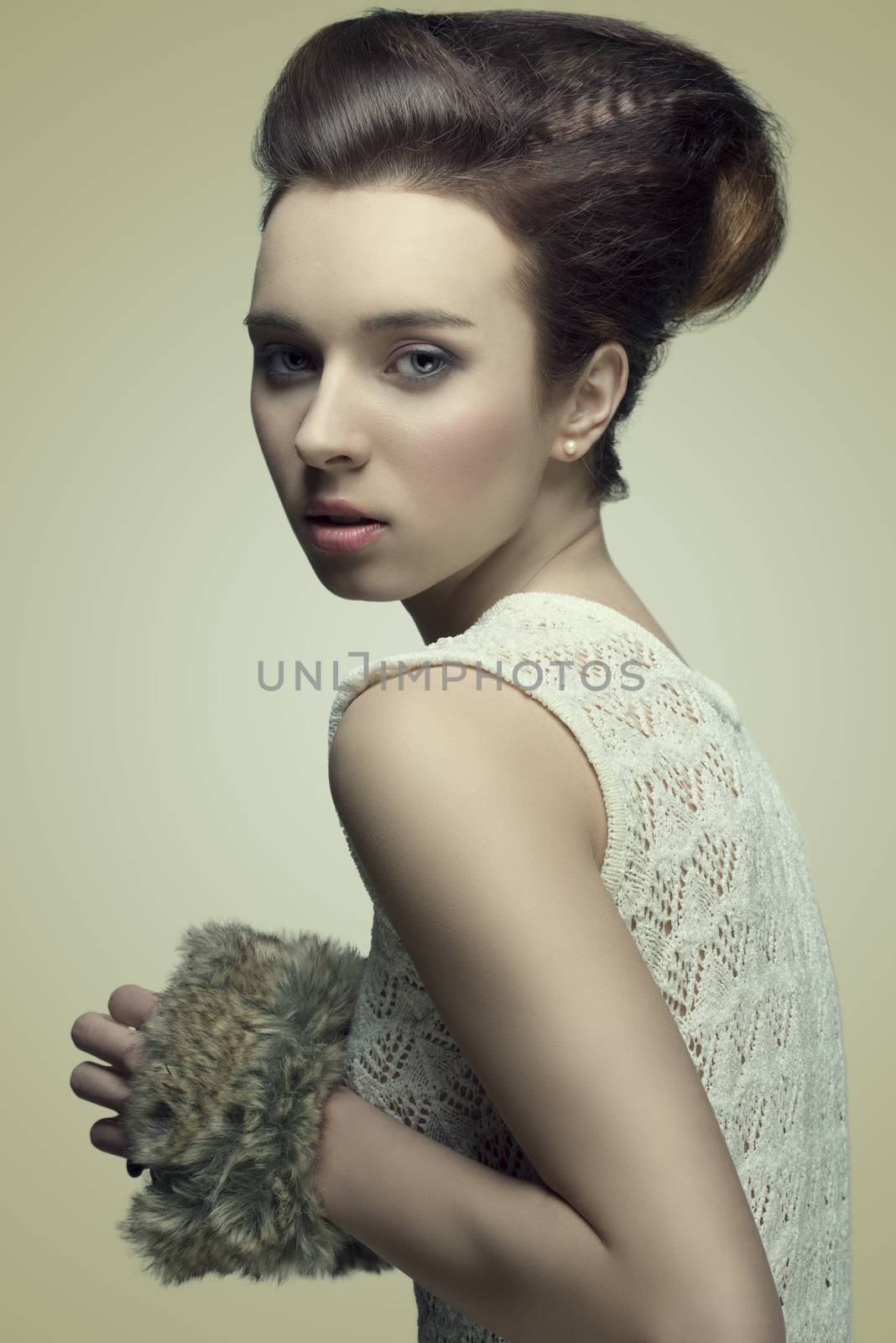 sexy woman with fashion hairdo by fotoCD