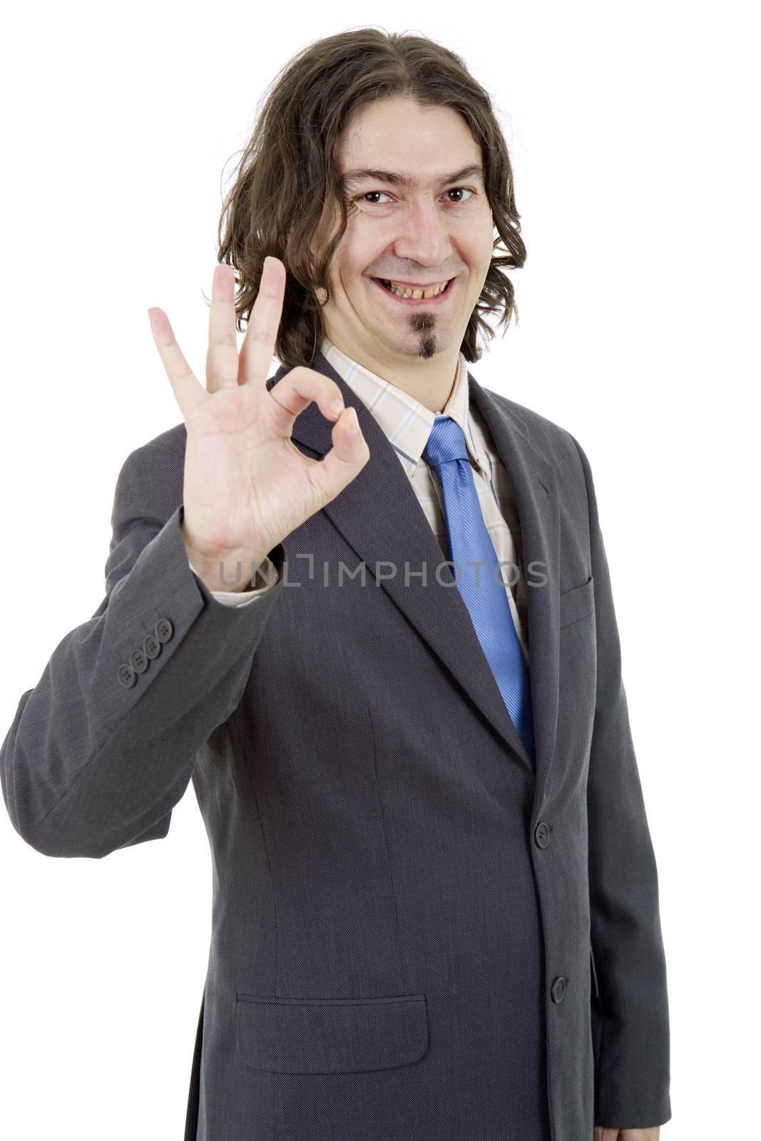 young business man portrait isolated on white