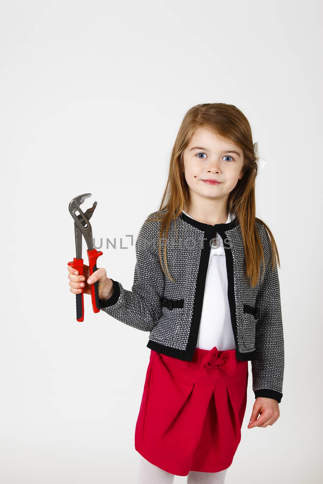 Young girl with tools