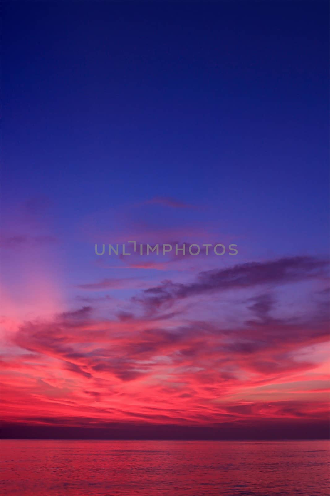 Beautiful sunrise above the sea, Thailand