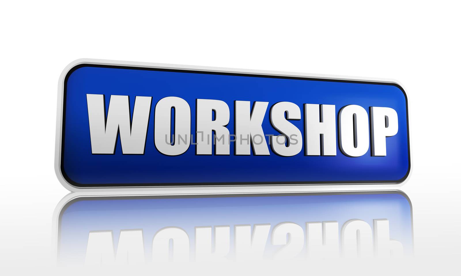 workshop in blue banner by marinini