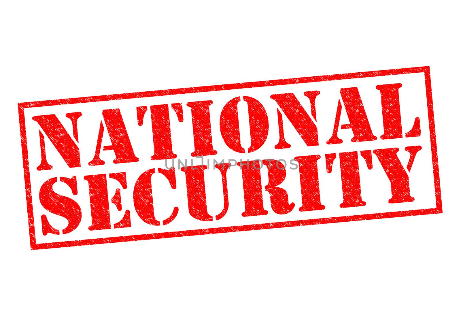 NATIONAL SECURITY red Rubber Stamp over a white background.