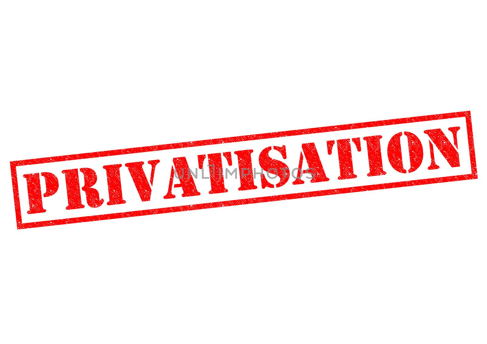 PRIVATISATION red Rubber Stamp over a white background.