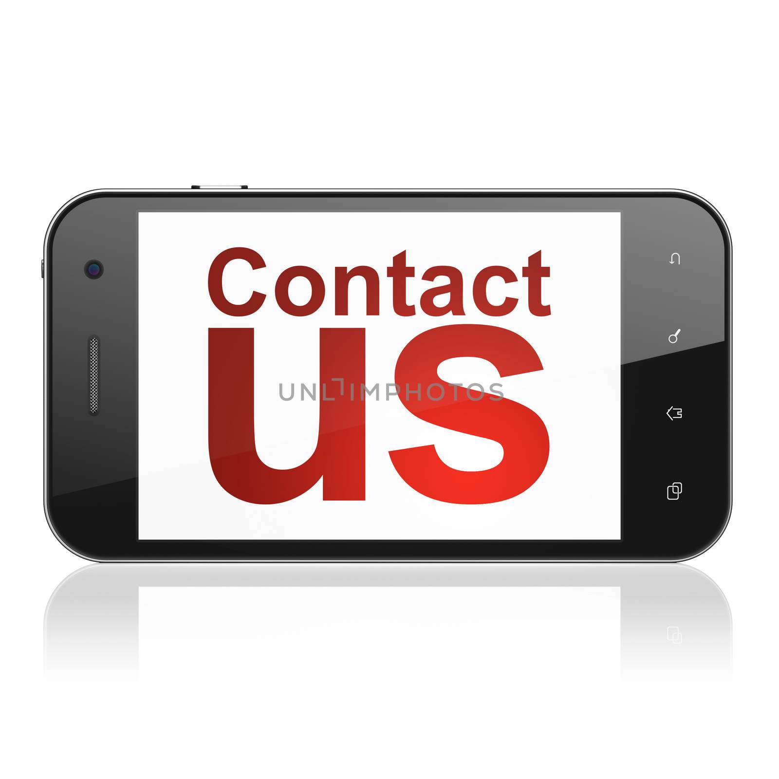 Marketing concept: Contact Us on smartphone by maxkabakov