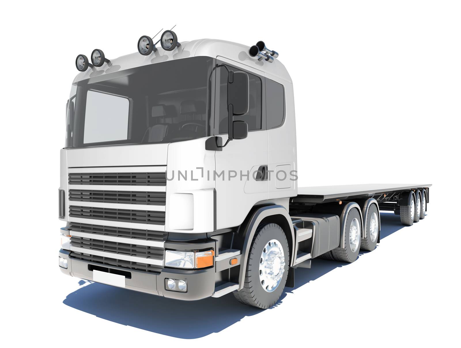 Truck with semitrailer platform by cherezoff