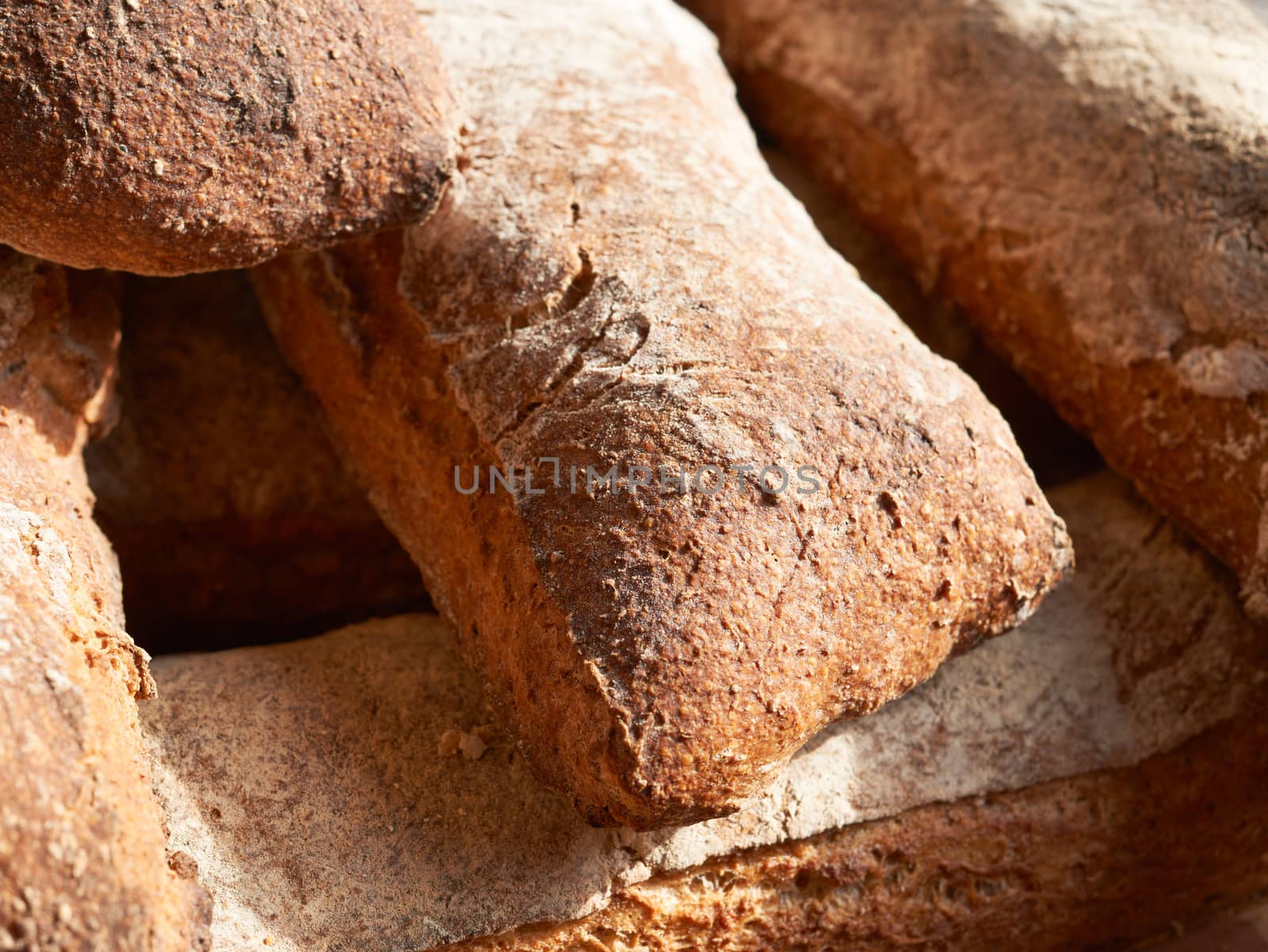 Fresh rural bread on Aix en Provence market, South France