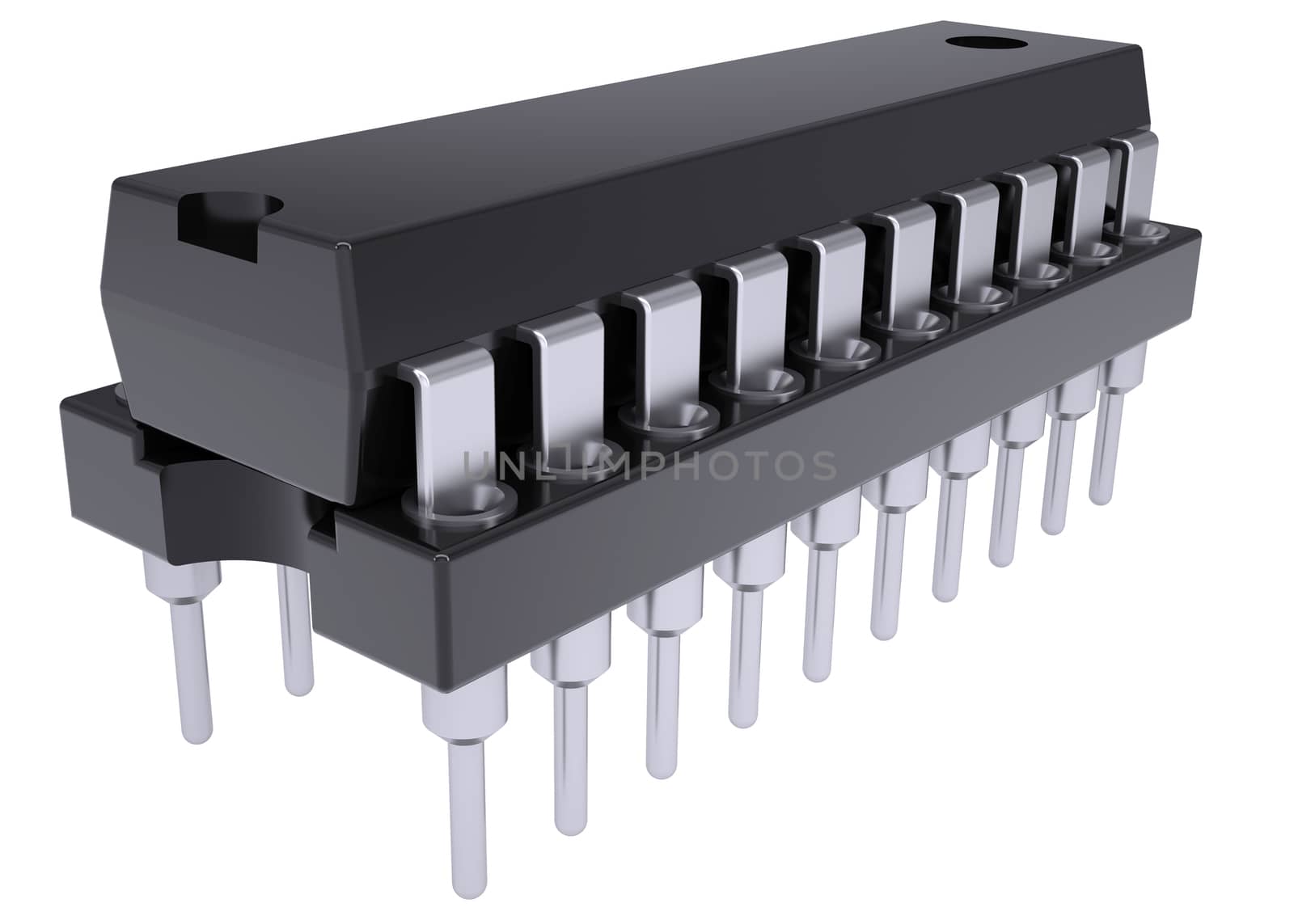 Microchip. Isolated render on a white background