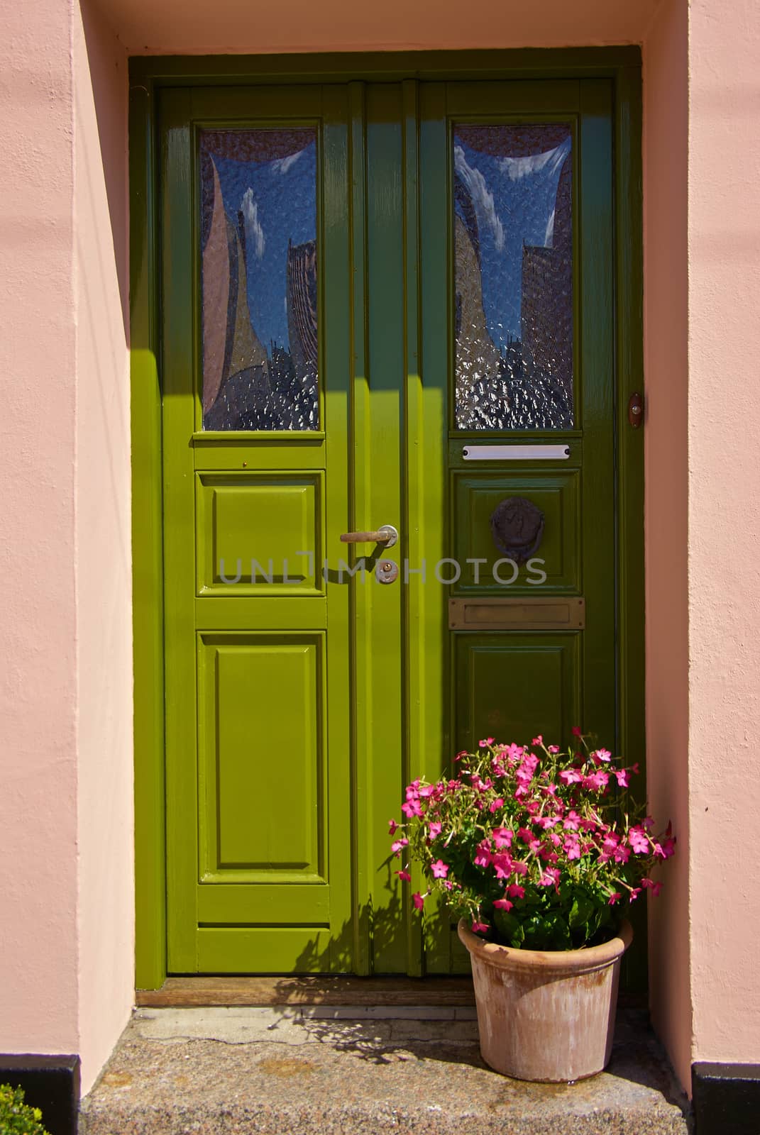 Green front door by Ronyzmbow