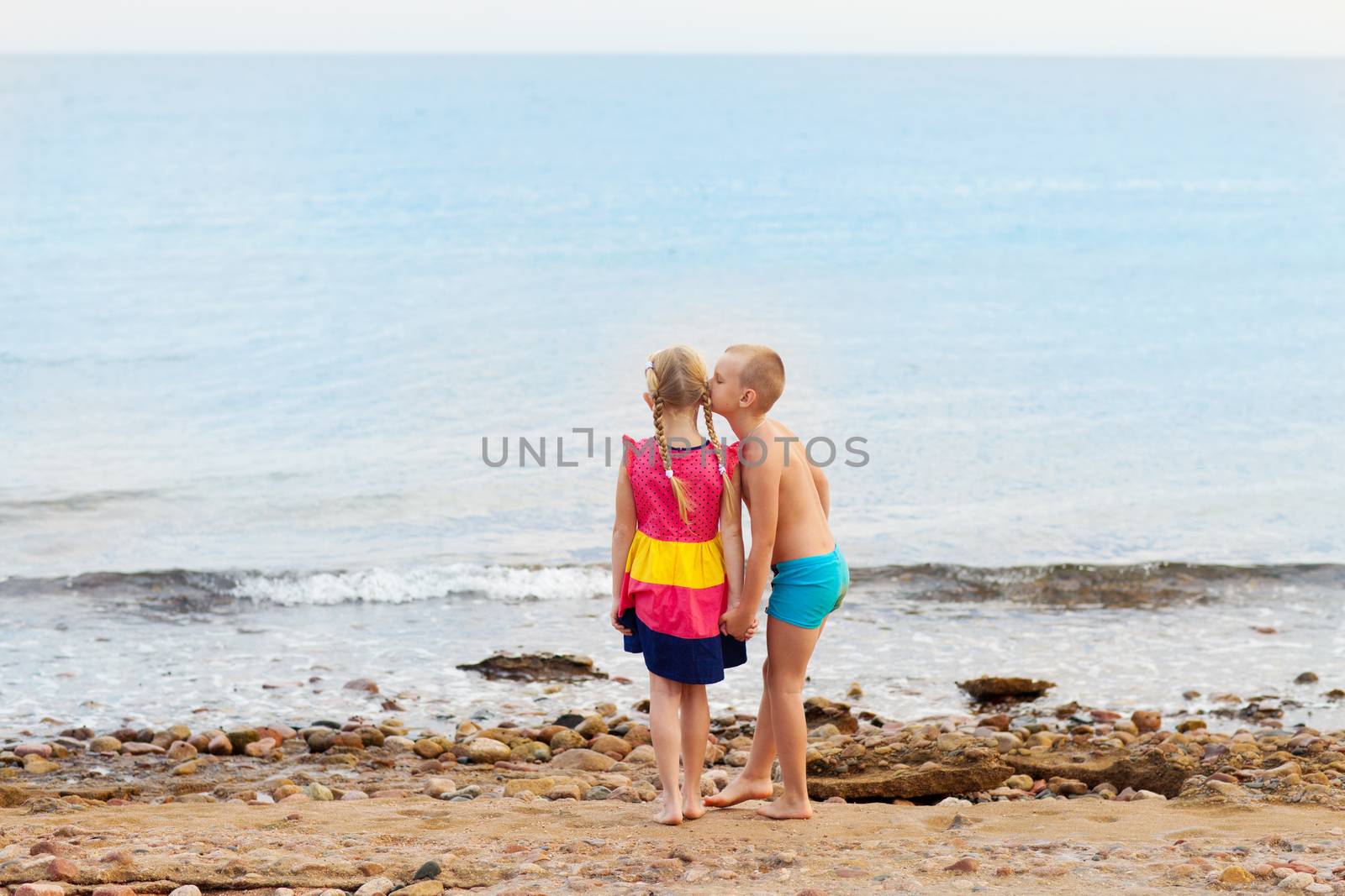little children on the beach