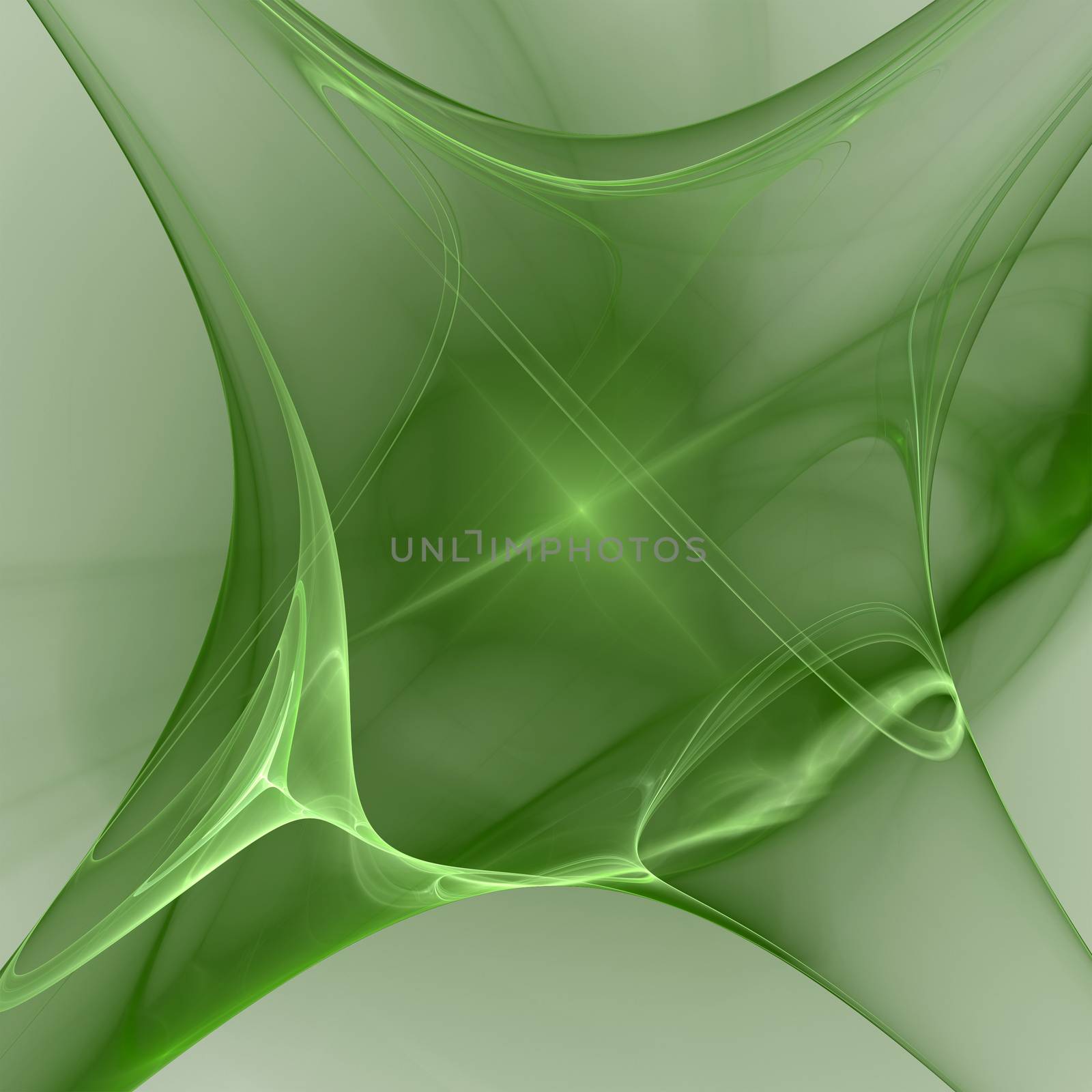 Fractal with green colors on light background