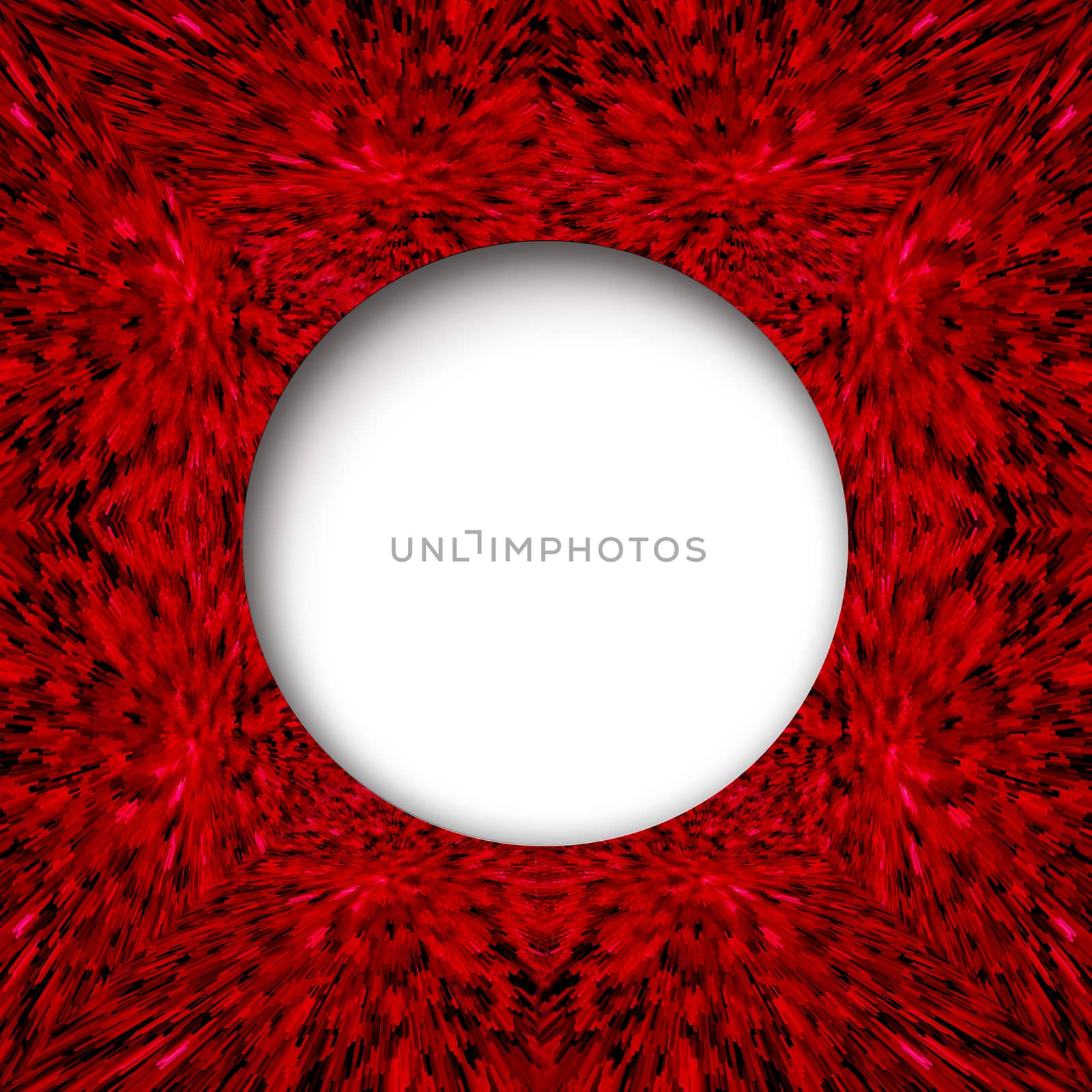 red abstract texture with round white centre