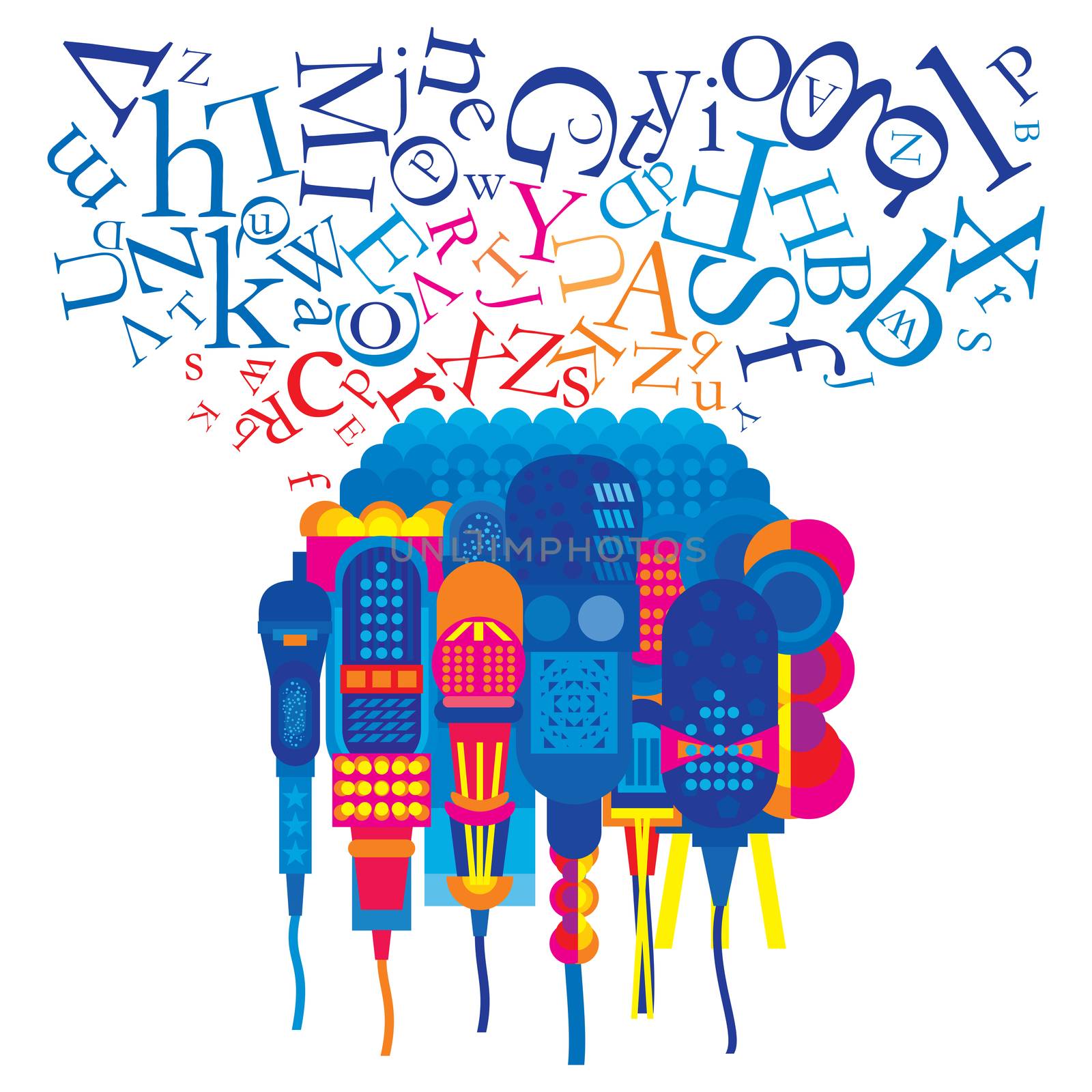 An abstract illustration on the concept of Viral Marketing