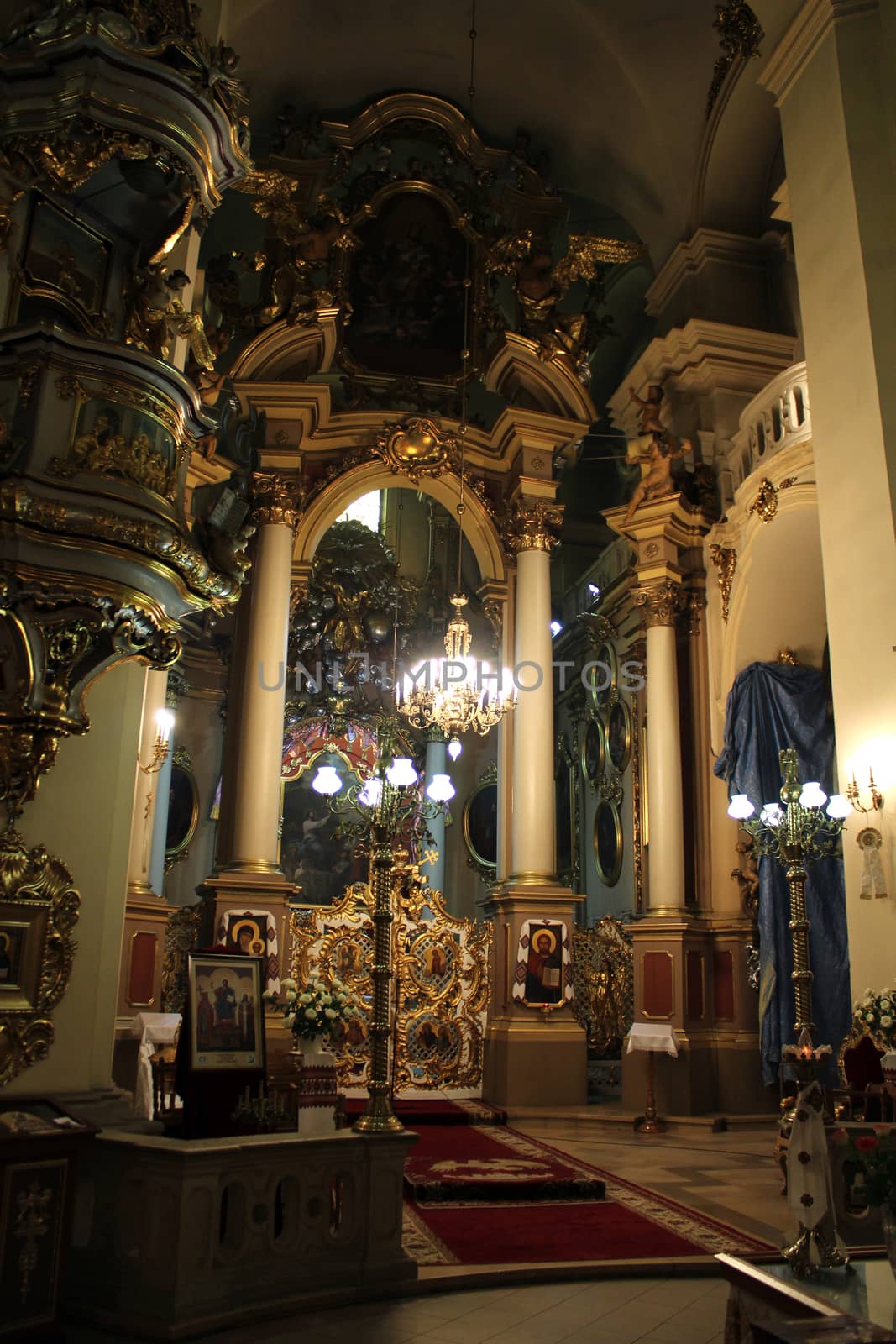 beautiful ceiling in church of Lvov by alexmak