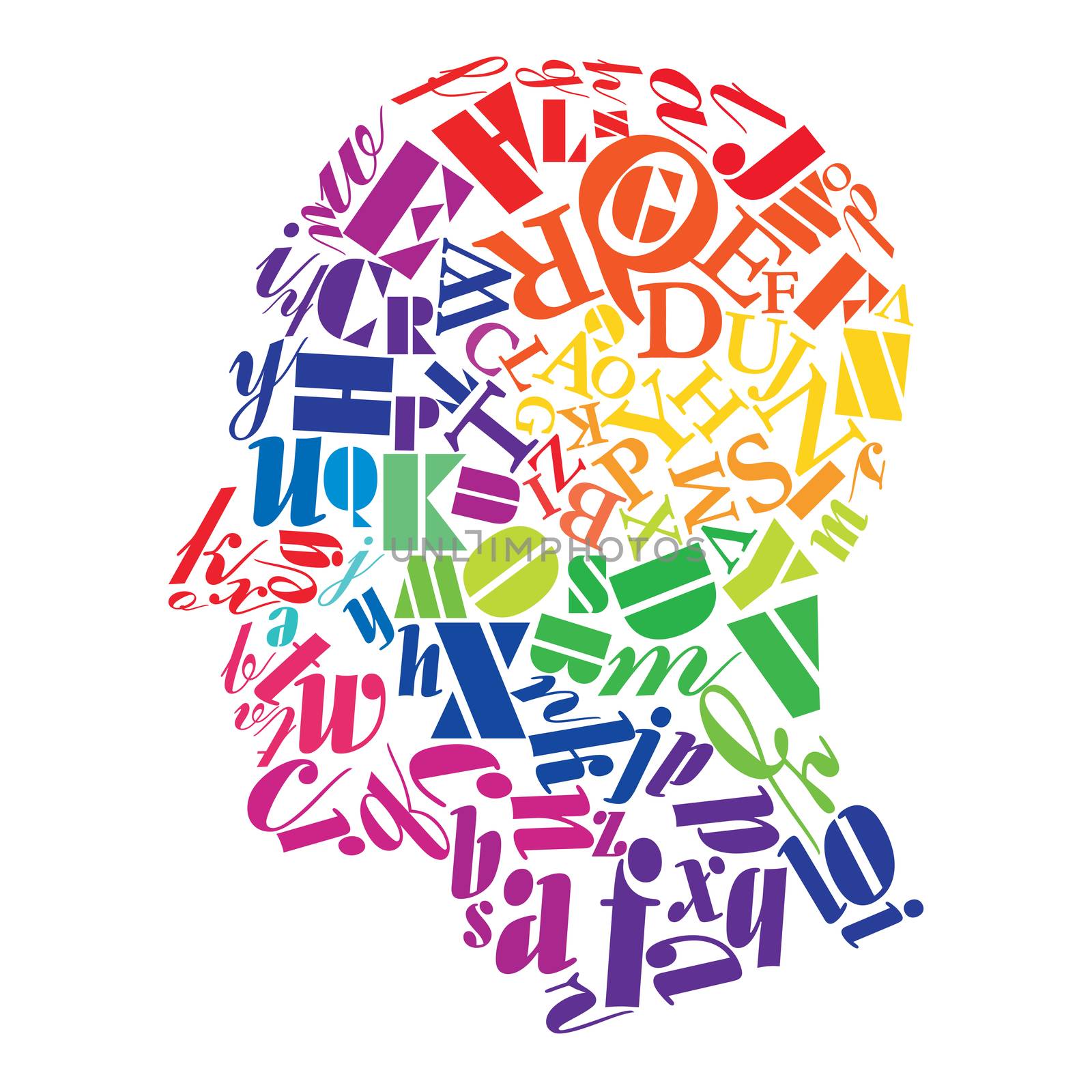 An abstract illustration on the concept of e-Learning