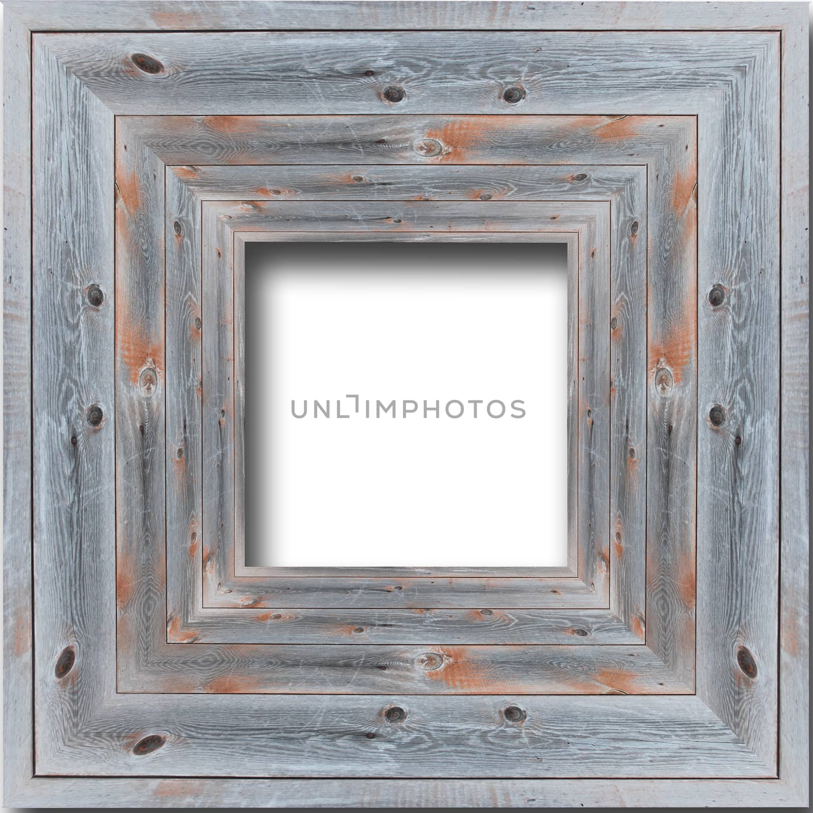 nice wooden frame isolated on the white background