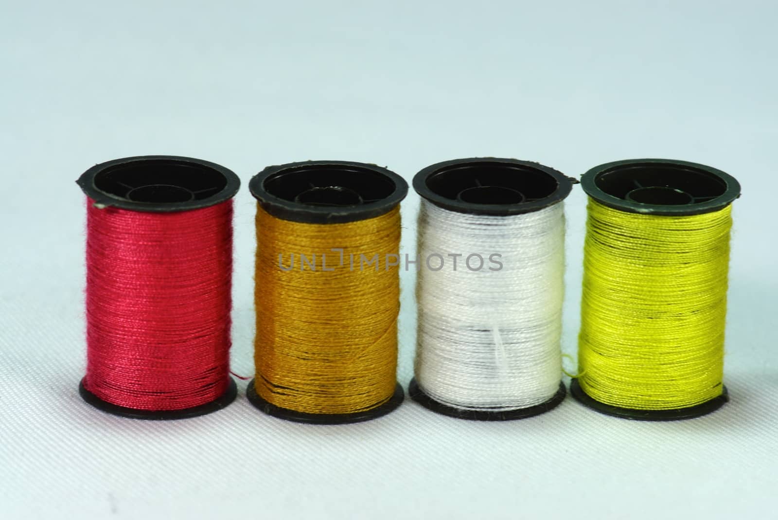 spool of threads,shallow focus