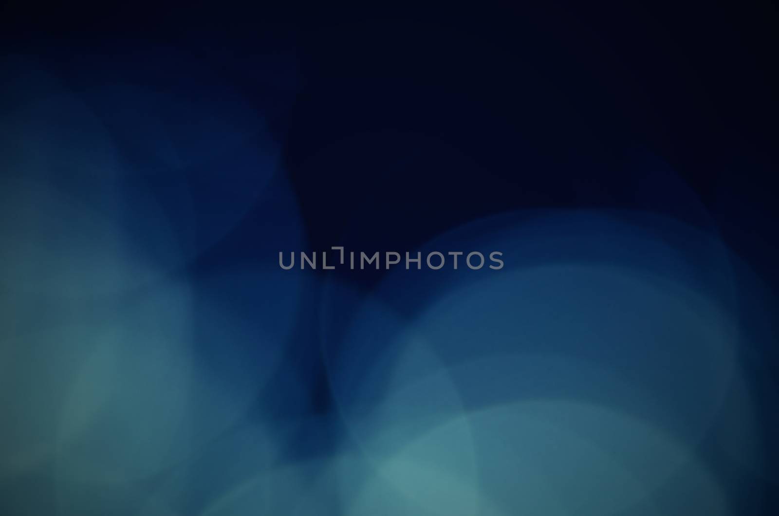 Blue circles in abstract shape, isolated on black background 