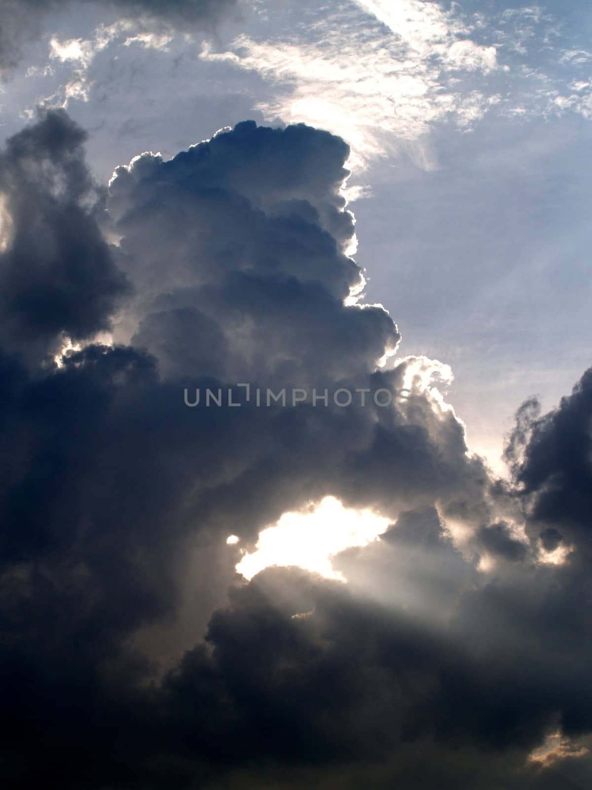 different colorful sky clouds set