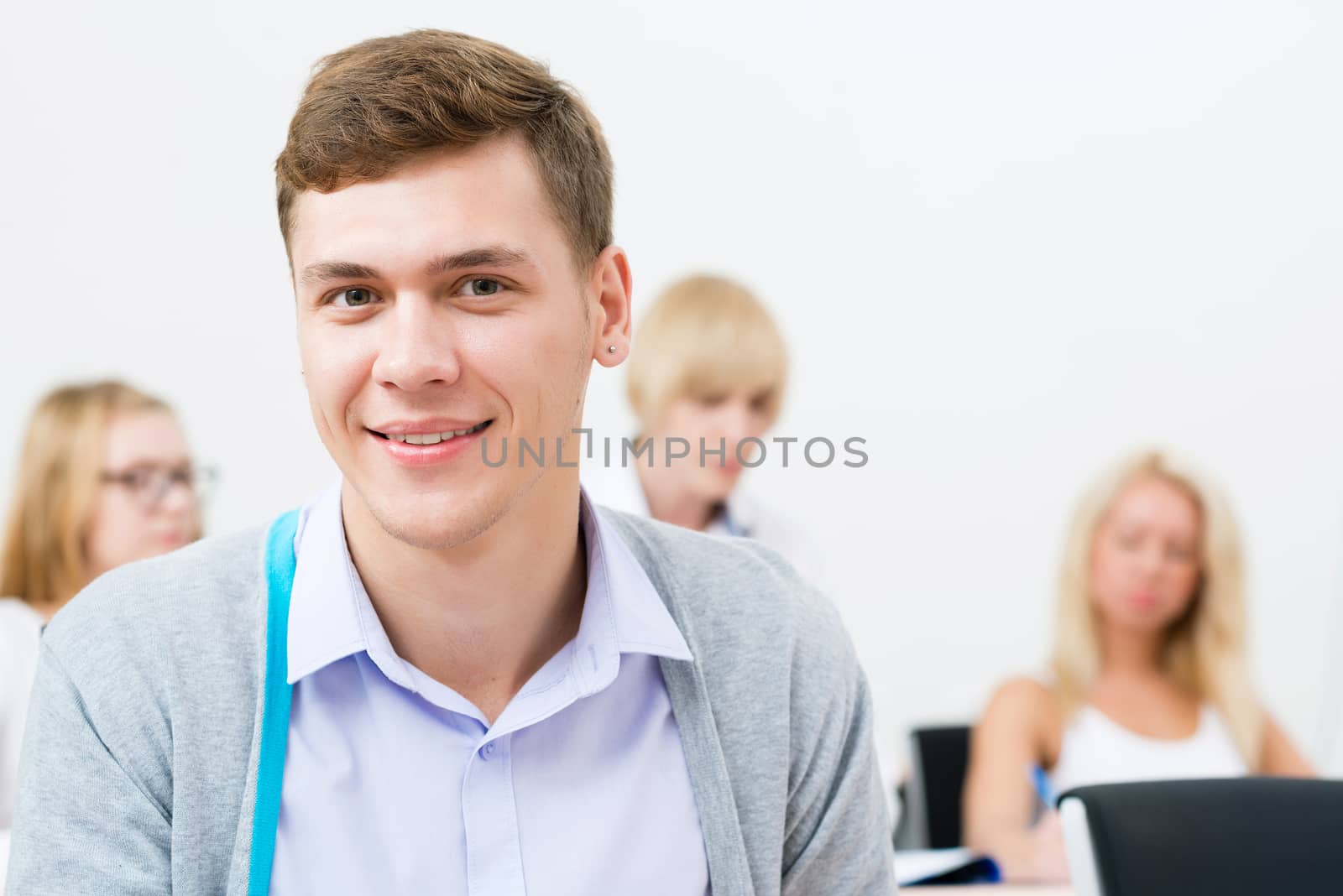 student in the classroom by adam121