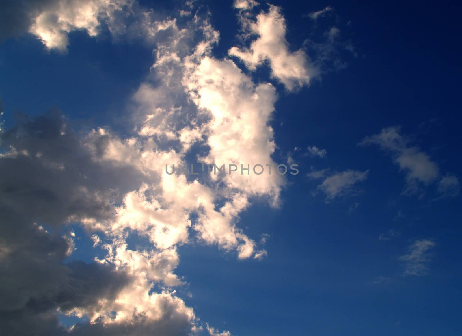different colorful sky clouds set