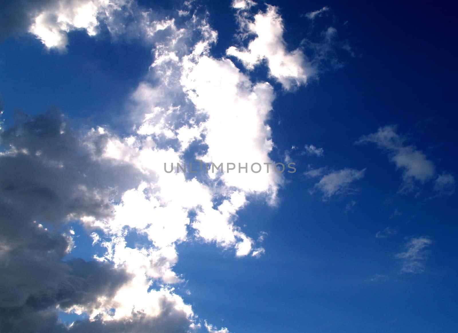 different colorful sky clouds set