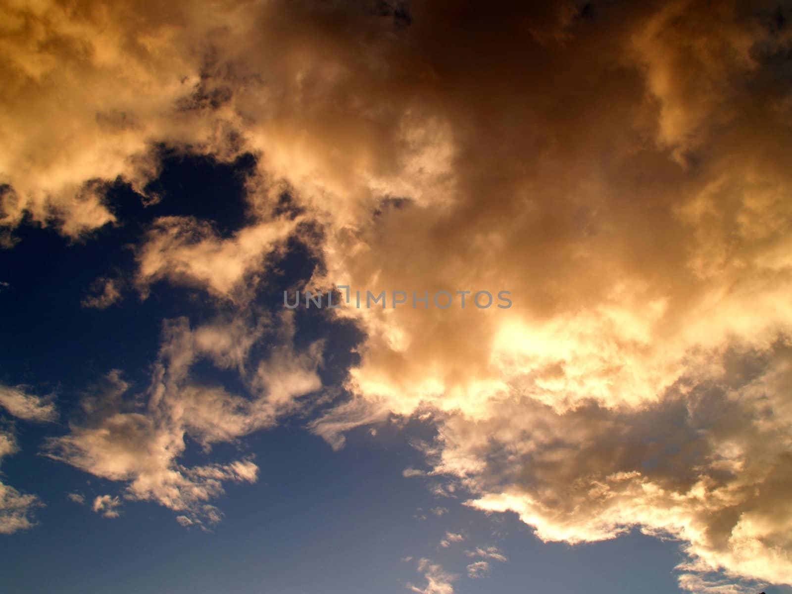 different colorful sky clouds set