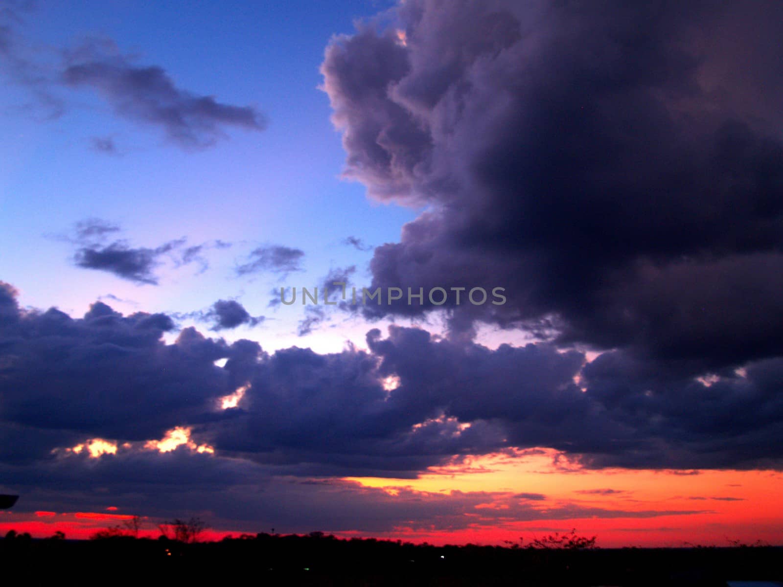 different colorful sky clouds set