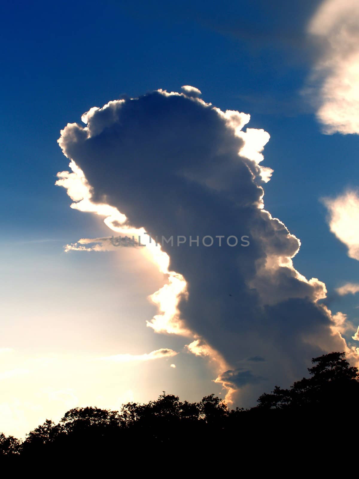 different colorful sky clouds set