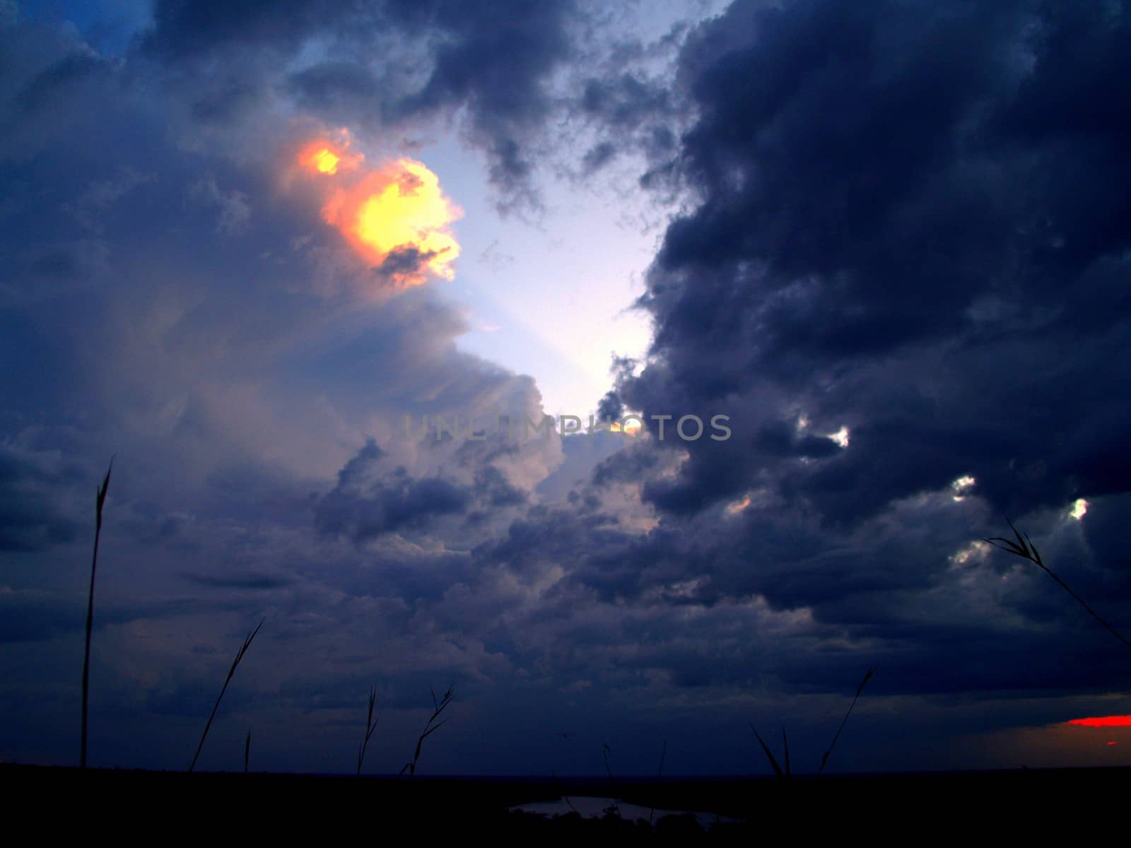 different colorful sky clouds set