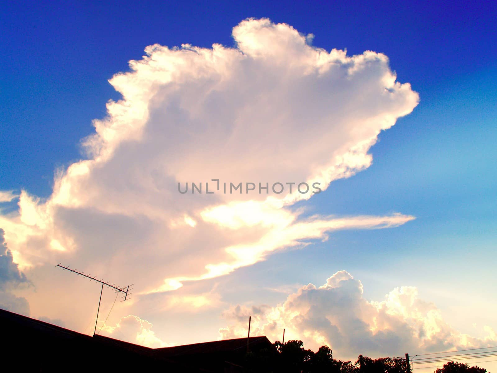 different colorful sky clouds set