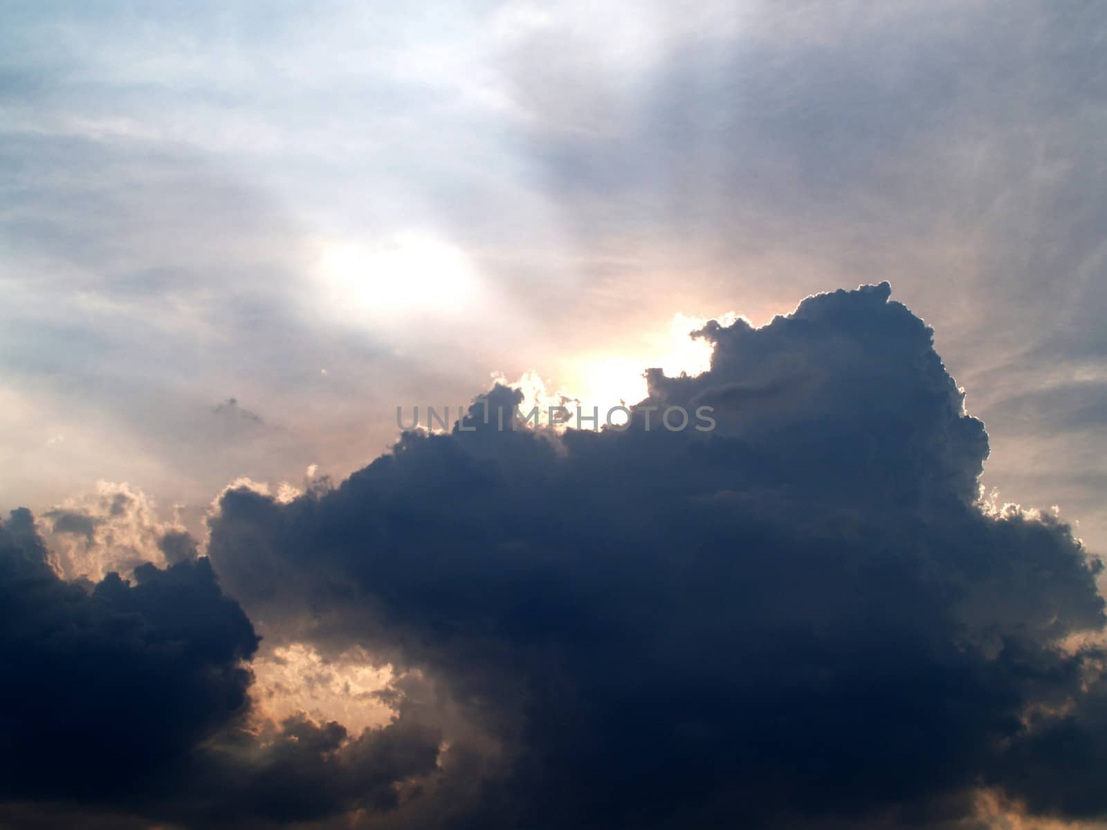 different colorful sky clouds set