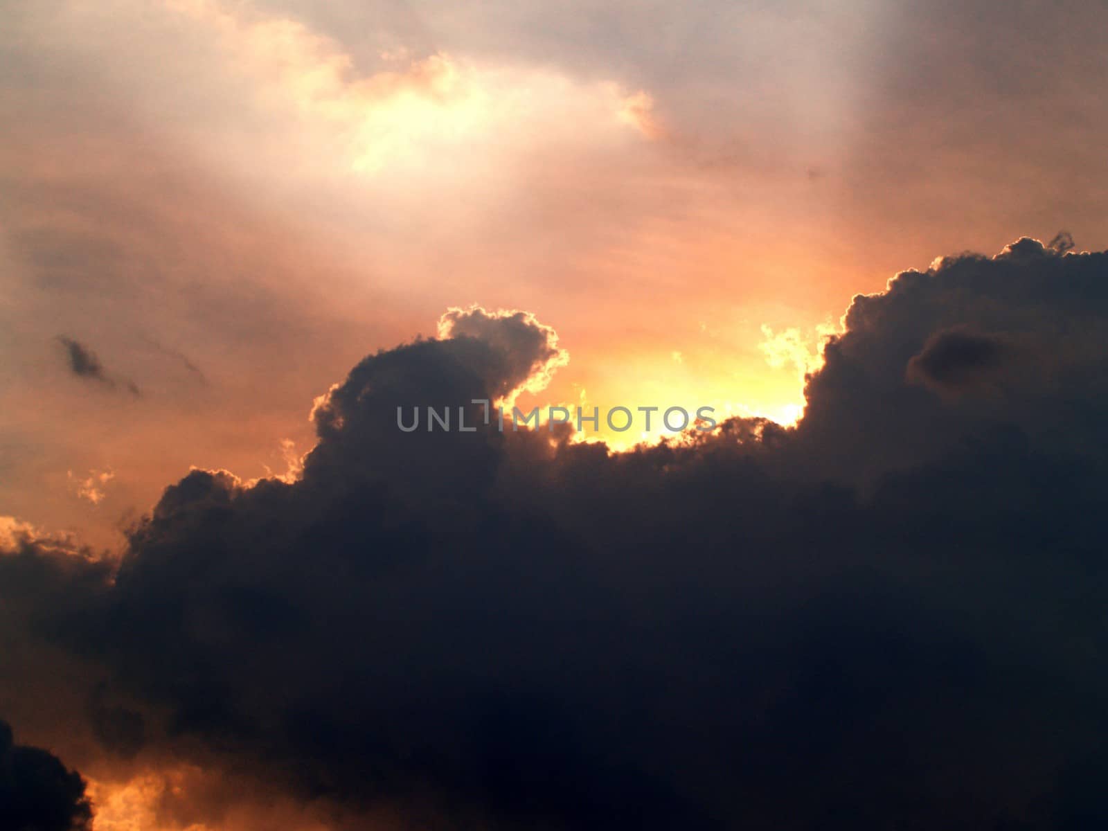 different colorful sky clouds set